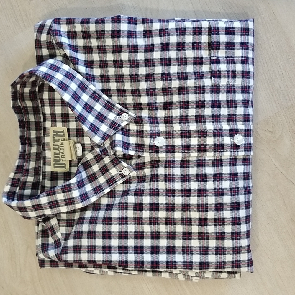 Duluth Trading Plaid Long Sleeve Shirt Size 2XL Tall